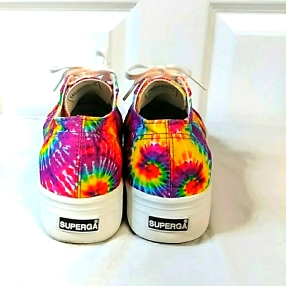Superga Tie-Dye Platform Shoes - Multicolor - Picture 3 of 9